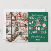Tis The Season 8写真レトログリーンクリスマス シーズンカード (正面)