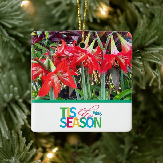 「Tis the Season 'Amaryllis'」オーナメント セラミックオーナメント (ツリー)