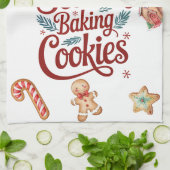'Tis the Season Baking Cookies Kitchen Towel キッチンタオル (折り畳み)