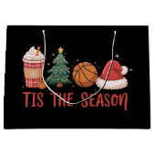 Tis The Season Basketball Lover Christmas Gift ラージペーパーバッグ (正面)