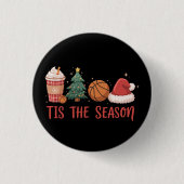 Tis The Season Basketball Lover Christmas Gift 缶バッジ (正面)