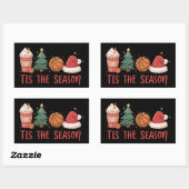 Tis The Season Basketball Lover Christmas Gift 長方形シール (シート)