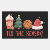 Tis The Season Basketball Lover Christmas Gift 長方形シール (正面)