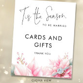 Tis the season Cards Gifts Sign Bridal Shower ポスター
