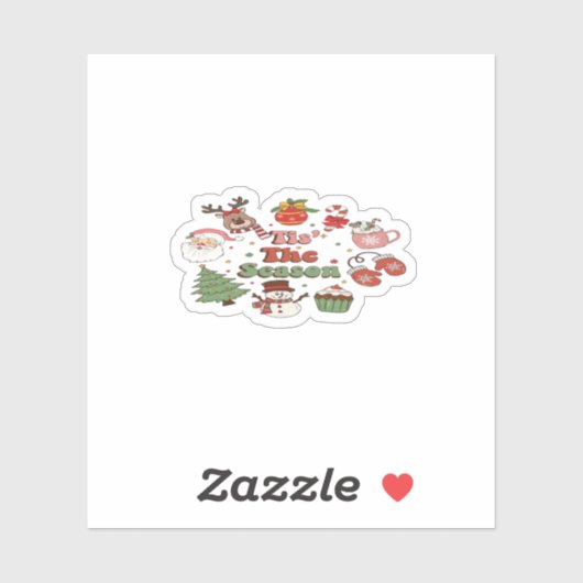 Tis The Season Christmas Acrylic Block シール (シート)