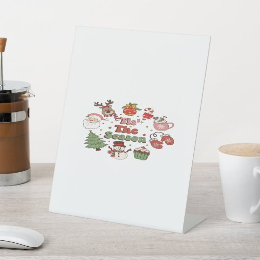 Tis The Season Christmas Acrylic Block 台座サイン (インサイチュ)