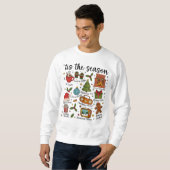 ’Tis the Season Christmas Icons Sweater スウェットシャツ (正面フル)
