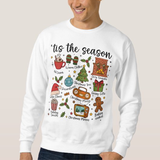 ’Tis the Season Christmas Icons Sweater スウェットシャツ (正面)