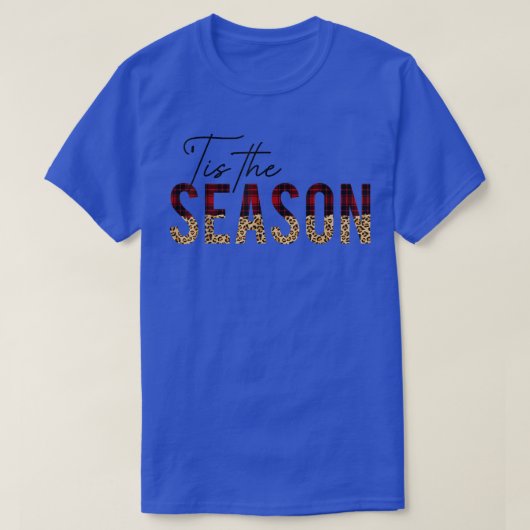 Tis The Season Christmas Plaid Leopard Xmas  Tシャツ (デザイン正面)