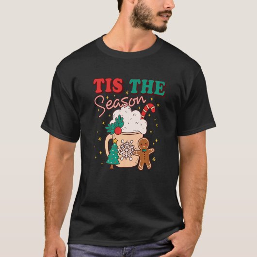 Tis The Season Christmas Tree Cake Gingerbread San Tシャツ (正面)