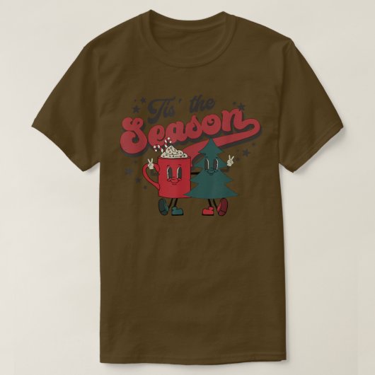 Tis The Season Christmas Tree Merry Christmas Fami Tシャツ (デザイン正面)