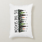 'Tis The Season Christmas Tree Snow Flakes Santa アクセントクッション (正面(垂直))