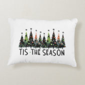 'Tis The Season Christmas Tree Snow Flakes Santa アクセントクッション (裏面)