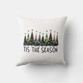 'Tis The Season Christmas Tree Snow Flakes Santa クッション (裏面)