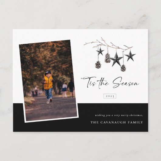 Tis the Season Cozy自然写真 シーズンポストカード (正面)