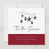 'Tis the Season Cozy Nature Holiday Card シーズンカード (正面)