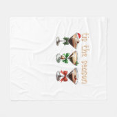 Tis The Season Espresso Cocktail Glasses Party フリースブランケット (正面(横))