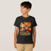 Tis The Season Fall Coffee Football Autumn Gift  Tシャツ (正面フル)