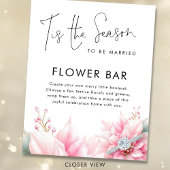 Tis the season Flower Bar Sign Bridal Shower ポスター