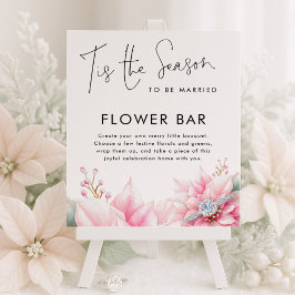 Tis the season Flower Bar Sign Bridal Shower ポスター