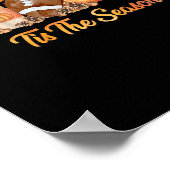 Tis The Season Football Fall Season Football Pumpk ポスター (角)