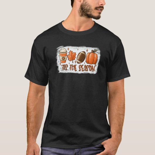 Tis The Season Football  Football Fall Thanksgivin Tシャツ (正面)