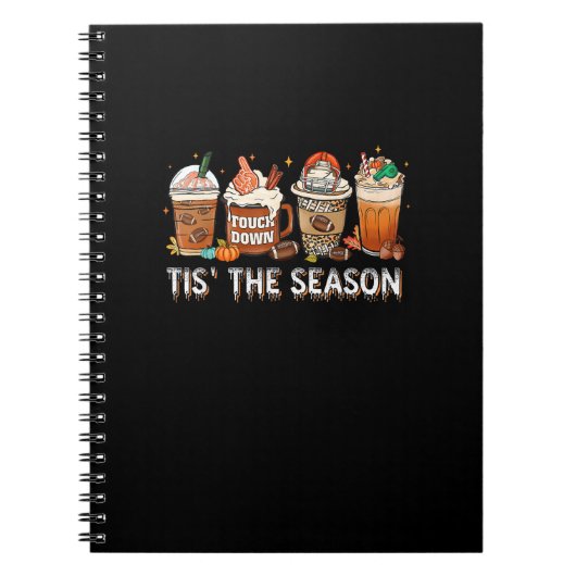 Tis The Season Football Pumpkin Spice Halloween Fa ノートブック (正面)