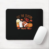Tis The Season Football Pumpkin Thanksgiving Athle マウスパッド (マウス)
