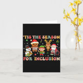 Tis The Season For Inclusion Christmas Sped Teache カード (黄色い花)