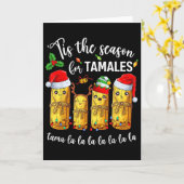 Tis The Season For Tamales Christmas Holiday Mexic カード (黄色い花)