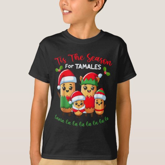 Tis The Season For Tamales Mexican Christmas Santa Tシャツ (正面)