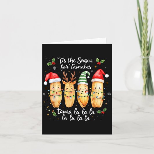 Tis The Season For Tamales Mexican Christmas Tamal カード (正面)