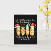 Tis The Season For Tamales Mexican Christmas Tamal カード (黄色い花)