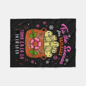 Tis The Season For Tamales Mexican Tamala Navidad  フリースブランケット (正面(横))