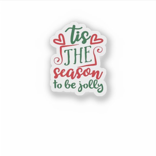 Tis The Season Funny Trendy シール (正面)