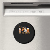 Tis The Season German Shorthaired Dog Fall Pumpkin マグネット (インサイチュ (食洗機))