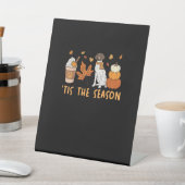 Tis The Season German Shorthaired Dog Fall Pumpkin 台座サイン (インサイチュ)