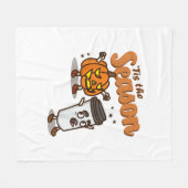 Tis The Season Hate Pumpkin Spice Latte Halloween フリースブランケット (正面(横))