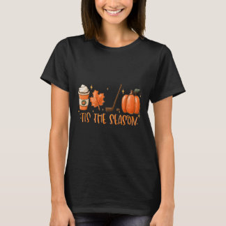 Tis The Season Hockey Latte Leaves Hello Pumpkin H Tシャツ
