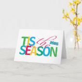 Tis the Season Holiday Greeting Card カード (黄色い花)