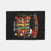 Tis The Season Lab Life Medical Christmas Scientis フリースブランケット (正面(横))