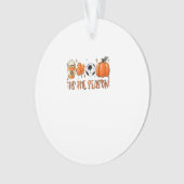 Tis The Season Leaf Latte Autumn Football オーナメント (正面)