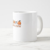 Tis The Season Leaf Latte Autumn Football ジャンボコーヒーマグカップ (正面右)