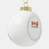 Tis The Season Leaf Latte Autumn Football セラミックボールオーナメント (左)