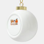 Tis The Season Leaf Latte Autumn Football セラミックボールオーナメント (右)