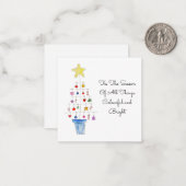 Tis The Season Little Christmas Tree ノートカード (正面/裏面インサイチュ)