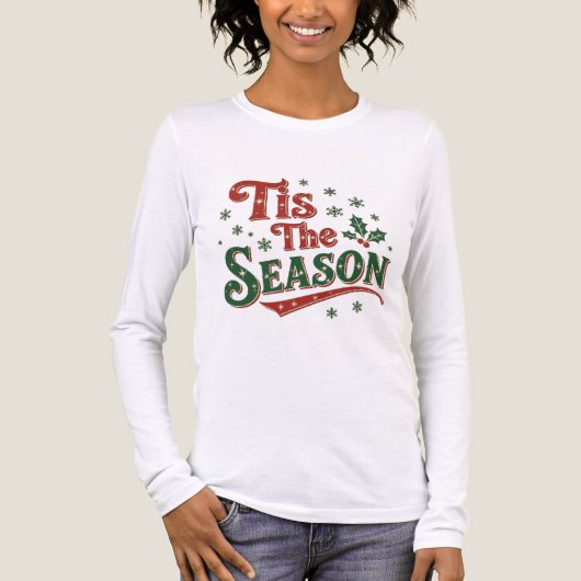 Tis the season minimal chic Santa christmas tee トライブレンドＴシャツ (正面)