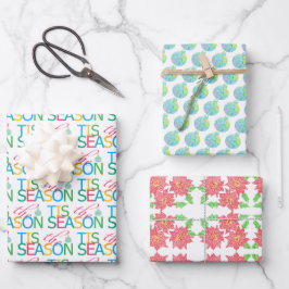 Tis the Season Multi Design Wrapping Paper ラッピングペーパーシート