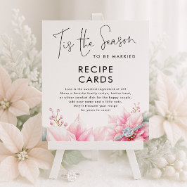 Tis the season Poinsettia Bridal Shower Recipes ポスター