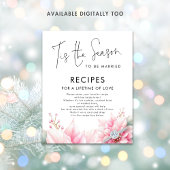 Tis the season Poinsettia Recipes Bridal Shower ポスター